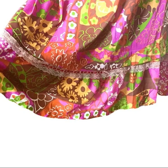 SOLD 🌸 60s Fabulous Lounge Gown House Dress Night Gown Vintage Mid Century Mod - Picture 6 of 10